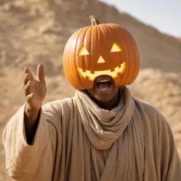 One singer from the pumpkin heads
